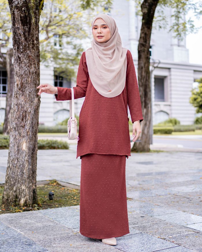 Baju Kurung Layli - Terracotta - Image 3