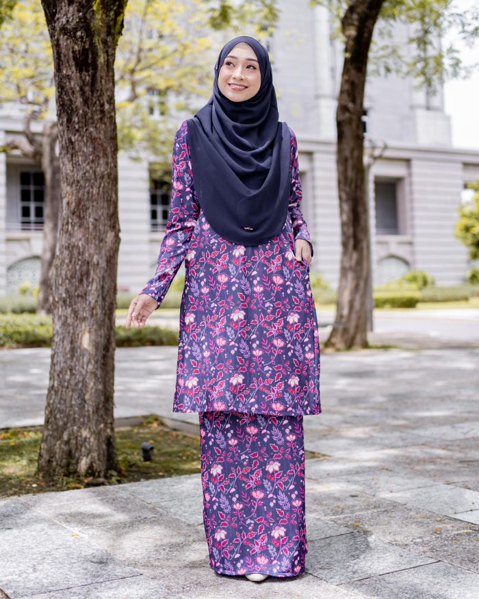 Baju Kurung Pahang Laura Printed 7.0 - Retro Avy