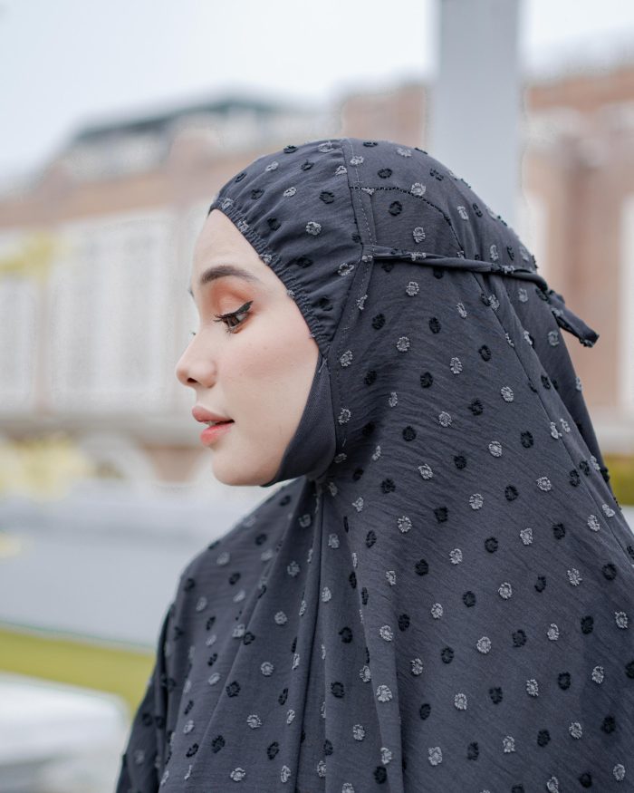 Telekung Rafeefa - Dust Grey - Image 7