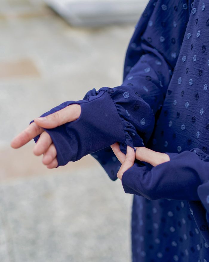 Telekung Rafeefa - Navy Blue - Image 5