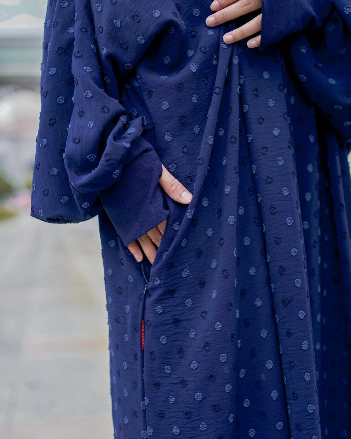 Telekung Rafeefa - Navy Blue - Image 4