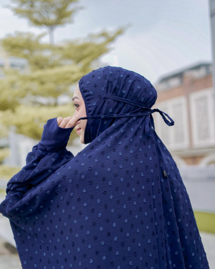Telekung Rafeefa - Navy Blue - Image 6