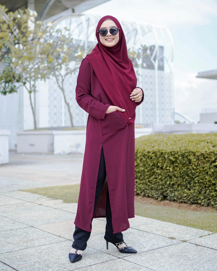 Tunic Rhinta - Maroon - Image 2
