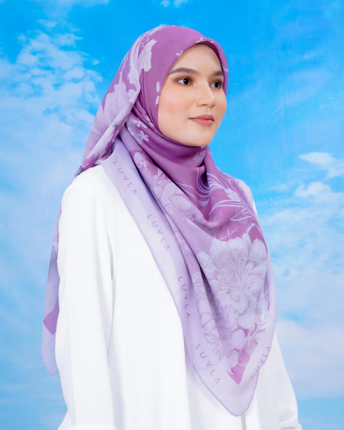 Tudung Bawal Cotton English Garden - Poppy - Image 3