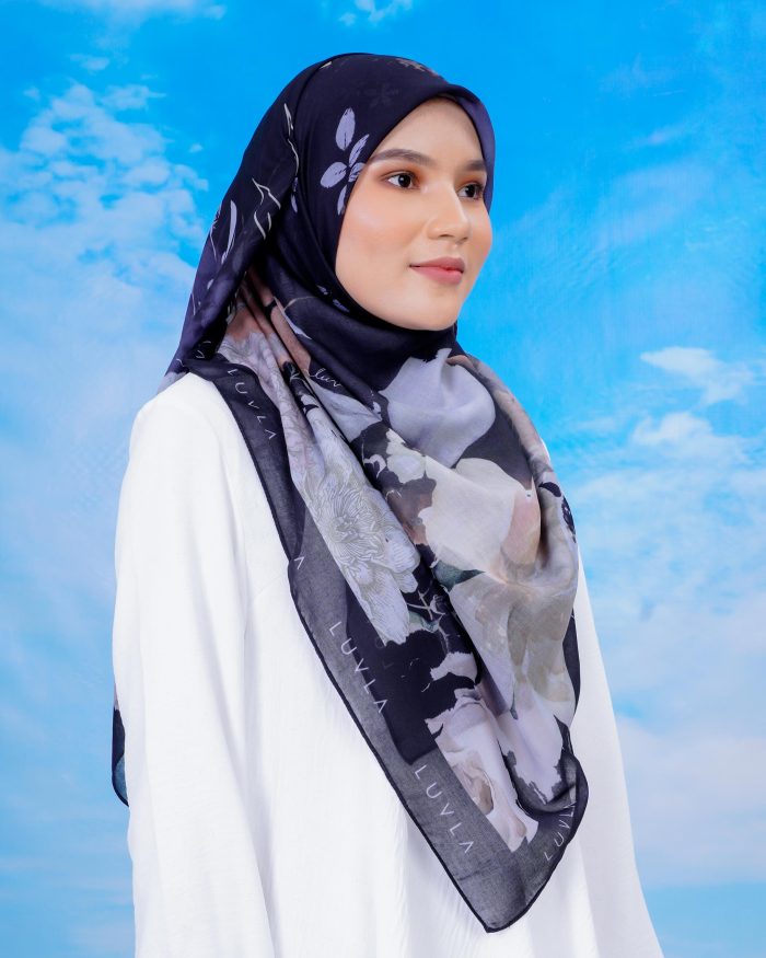 Tudung Bawal Cotton English Garden - Ramsons - Image 3
