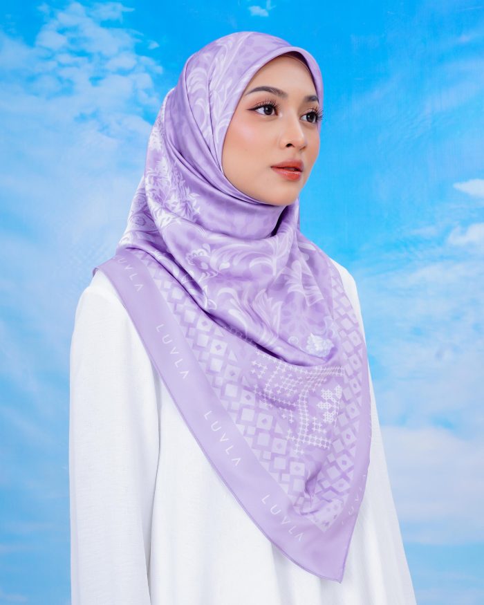 Tudung Bawal Satin Enchanted - Hester Crepe