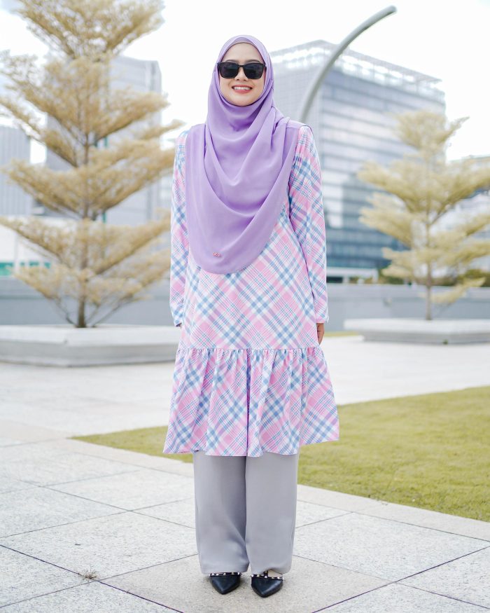 Tunic Ruffle Lendra Printed 2.0 - Gingham Pink - Image 2