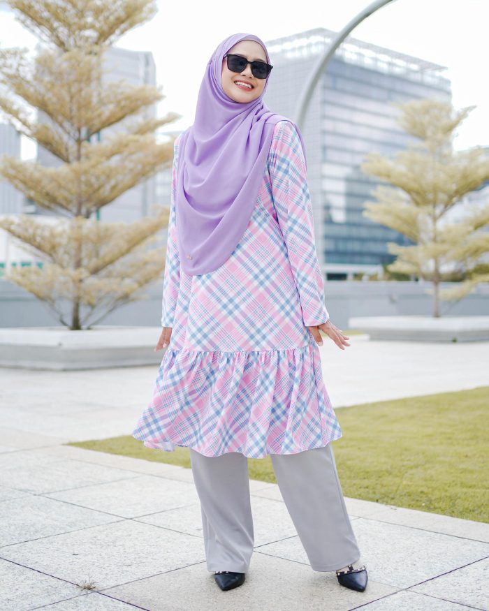 Tunic Ruffle Lendra Printed 2.0 - Gingham Pink