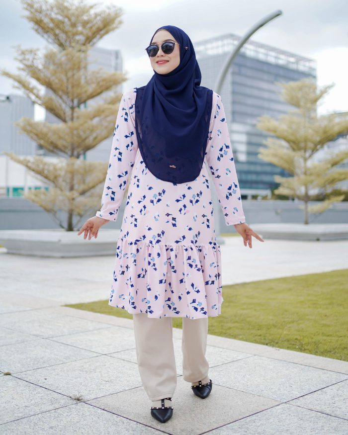 Tunic Ruffle Lendra Printed 2.0 - Emeria Pink - Image 2