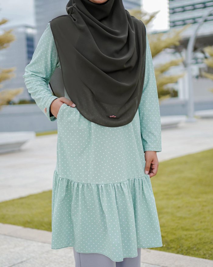 Tunic Ruffle Lendra Printed 2.0 - Polka Minty - Image 3