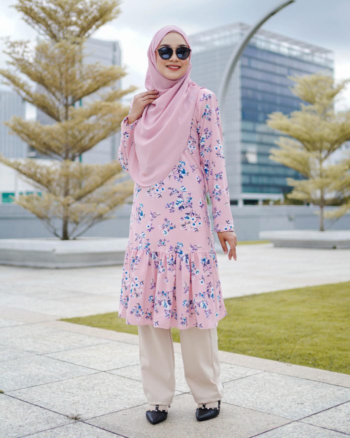 Tunic Ruffle Lendra Printed 2.0 - Dianthus Pink - Image 2