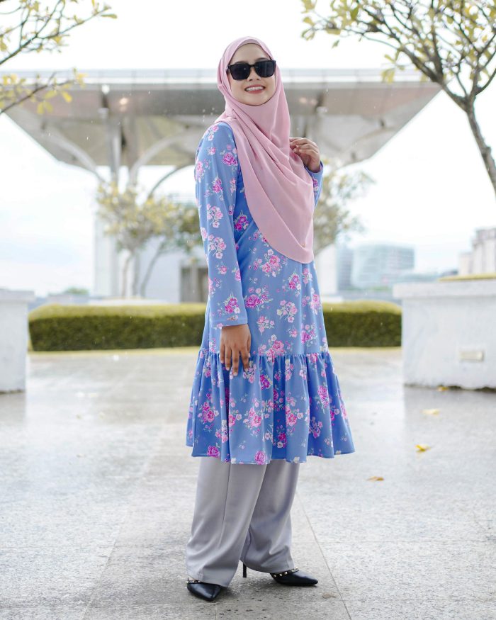 Tunic Ruffle Lendra Printed 2.0 - Vardia Blue