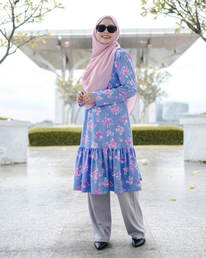 Tunic Ruffle Lendra Printed 2.0 - Vardia Blue - Image 2