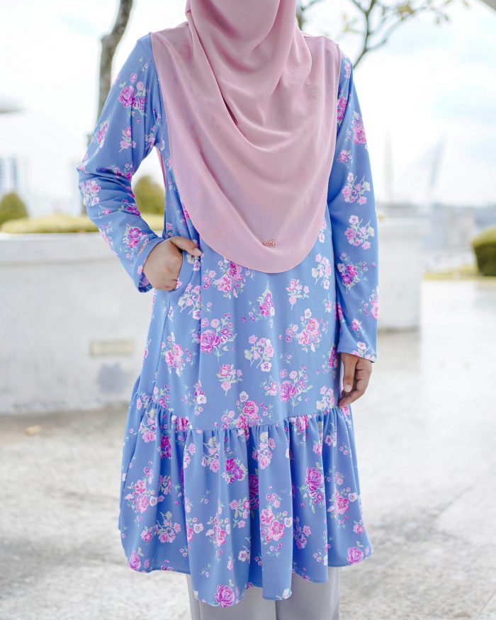 Tunic Ruffle Lendra Printed 2.0 - Vardia Blue - Image 3