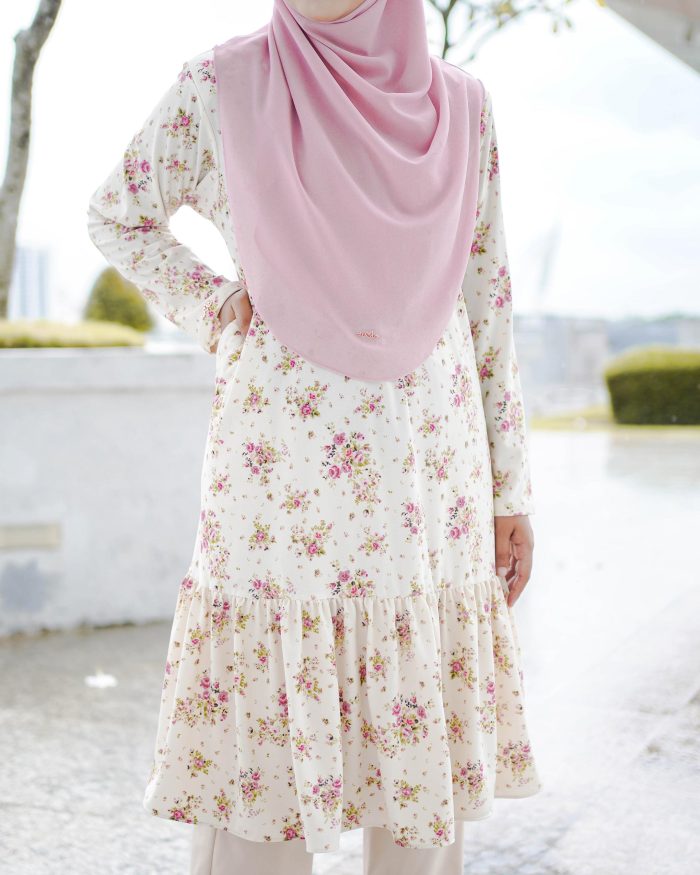 Tunic Ruffle Lendra Printed 2.0 - Vintage Oleander - Image 3