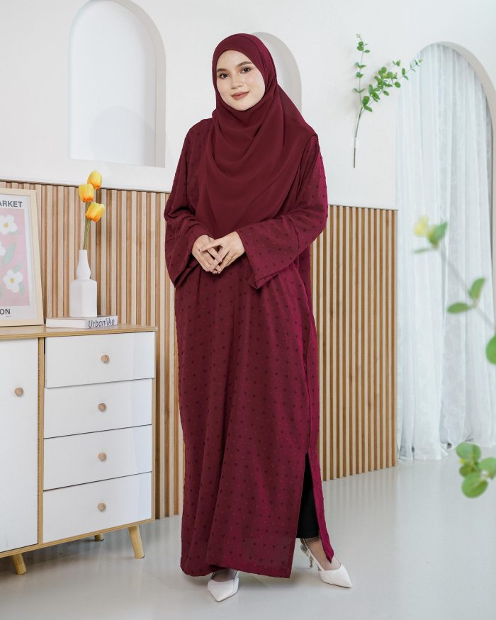 Medi Dress Siera - Maroon - Image 3