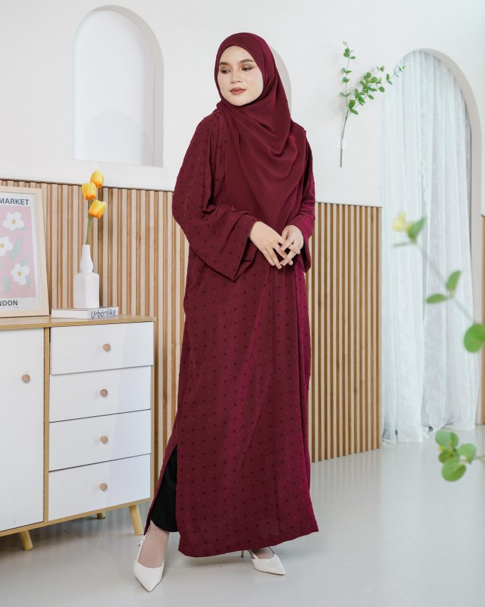 Medi Dress Siera - Maroon