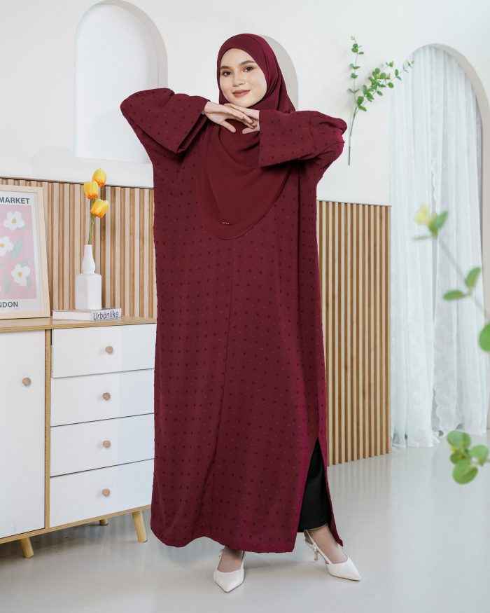 Medi Dress Siera - Maroon - Image 2