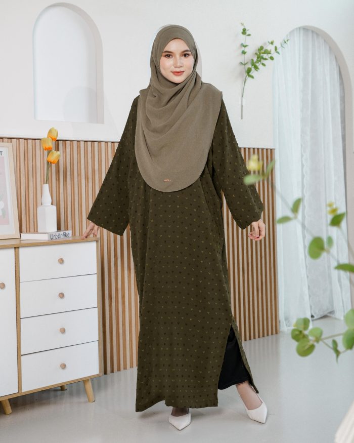 Medi Dress Siera - Olive Green - Image 2