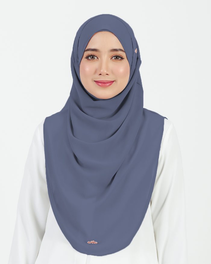 [AS-IS] Tudung Sarung Instant Chiffon Lustia (L) - Aegean - Image 2