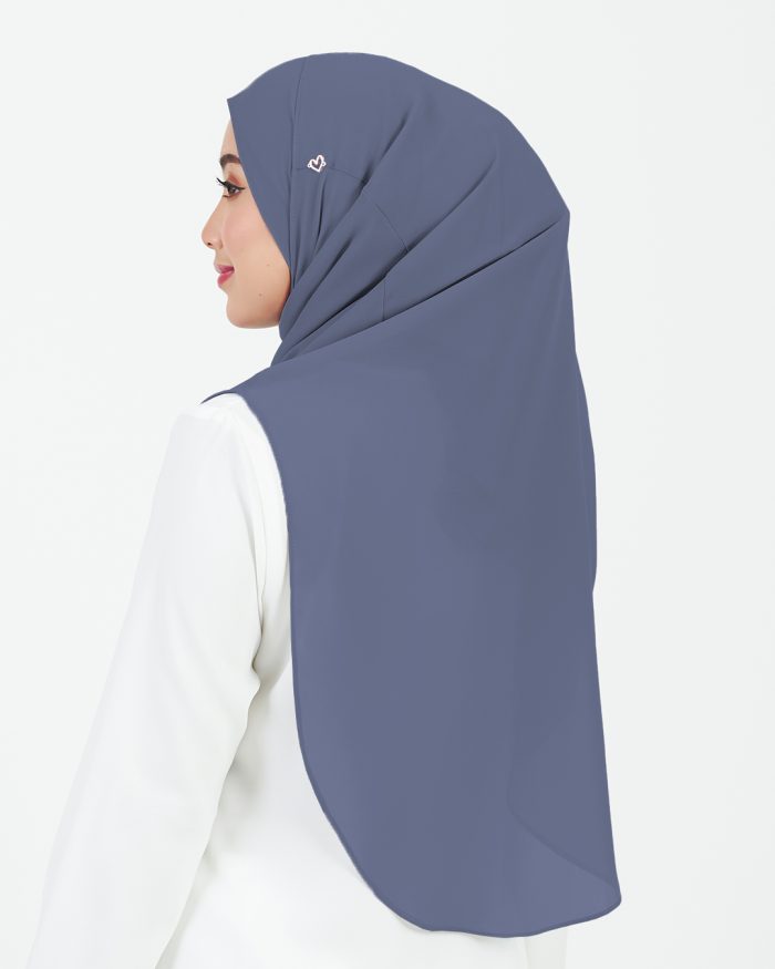 [AS-IS] Tudung Sarung Instant Chiffon Lustia (L) - Aegean - Image 4