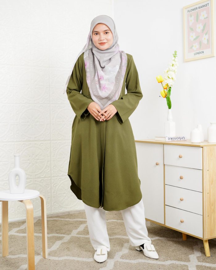 Blouse Sarima - Olive Green - Image 3