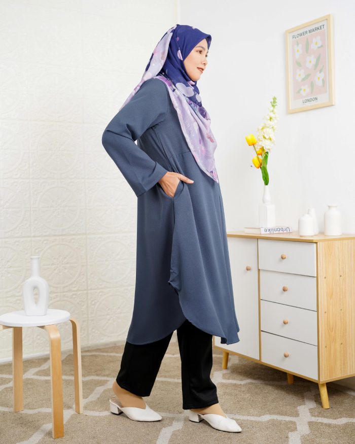 Blouse Sarima - Pebble Blue - Image 3