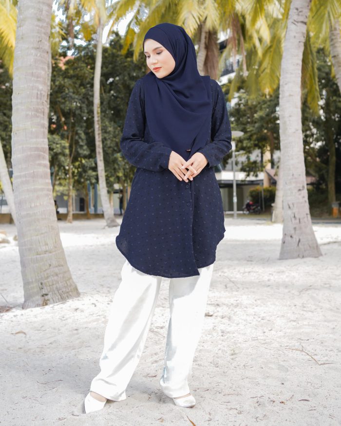 Blouse Syaza - Navy Blue - Image 2