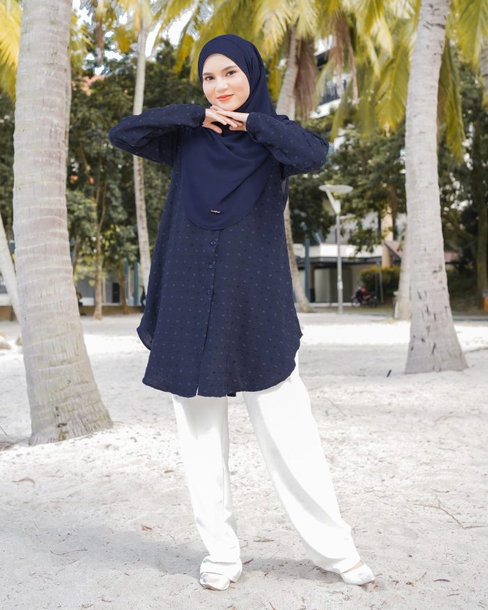 Blouse Syaza - Navy Blue