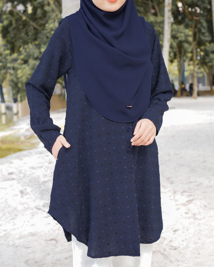 Blouse Syaza - Navy Blue - Image 7