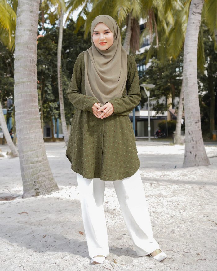 Blouse Syaza - Olive Green - Image 2