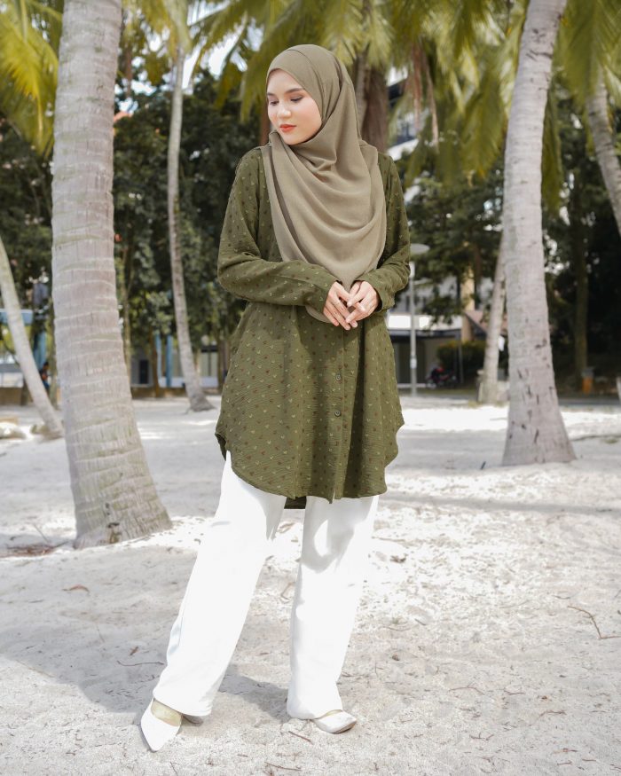 Blouse Syaza - Olive Green - Image 3