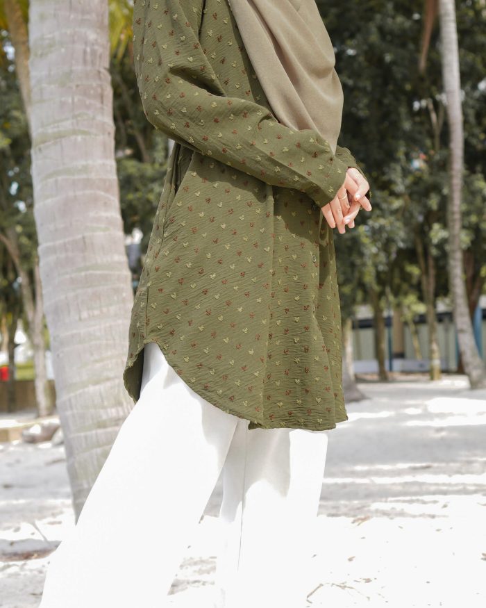 Blouse Syaza - Olive Green - Image 6