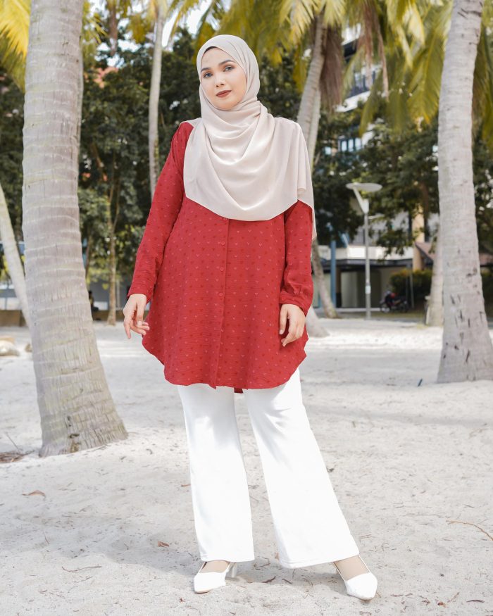 Blouse Syaza - Ruby Red