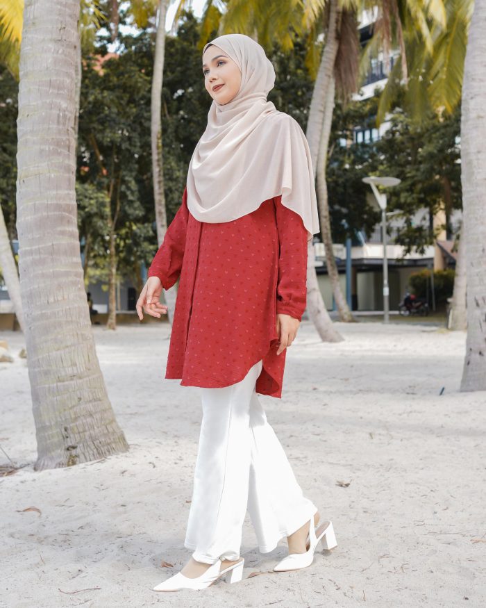 Blouse Syaza - Ruby Red - Image 3