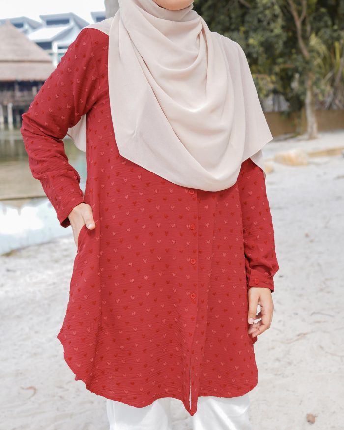 Blouse Syaza - Ruby Red - Image 7