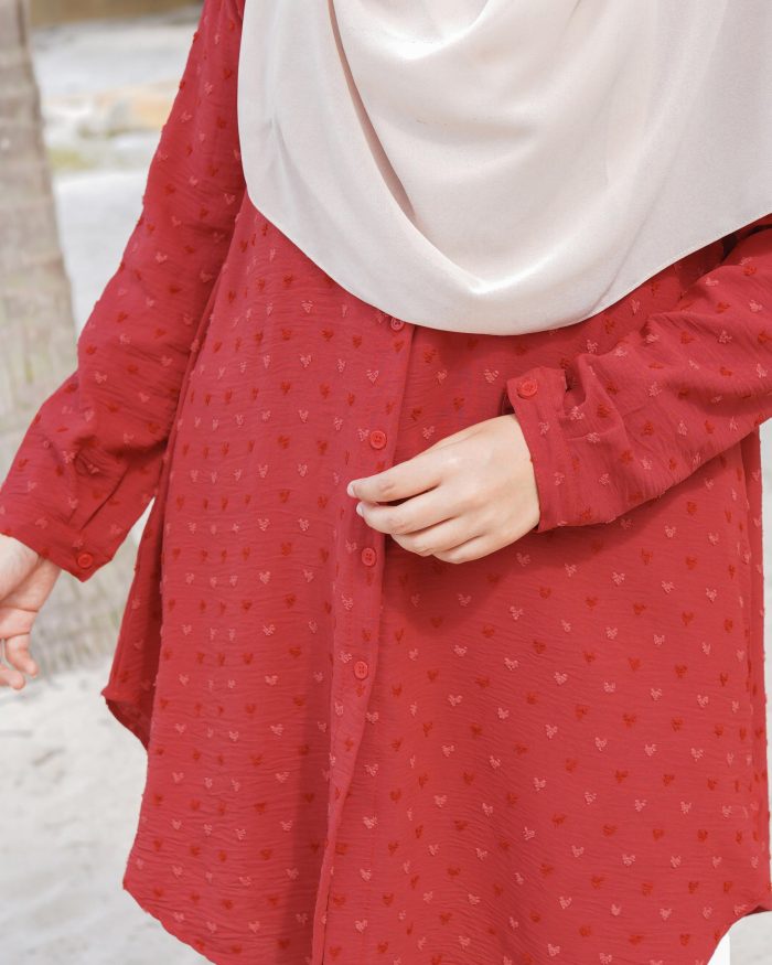 Blouse Syaza - Ruby Red - Image 6