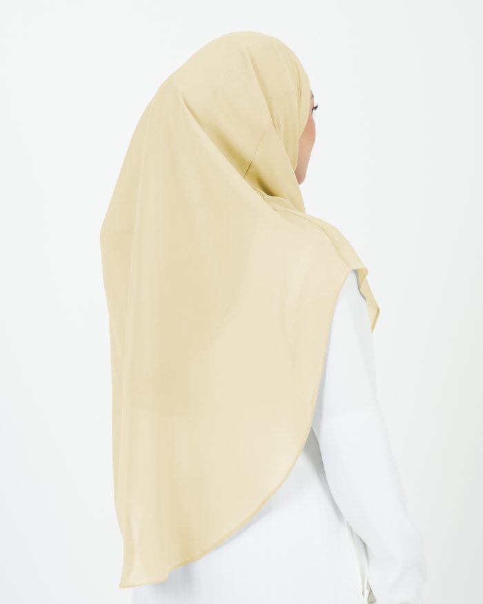 [AS-IS] Tudung Sarung Instant Chiffon Lustia (XL) - Candy Yellow - Image 4