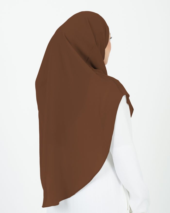 [AS-IS] Tudung Sarung Instant Chiffon Lustia (XL) - Cinnamon Brown - Image 4