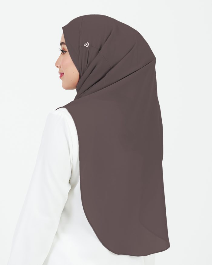 [AS-IS] Tudung Sarung Instant Chiffon Lustia (L) - Cocoa Brown - Image 4