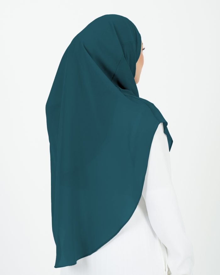 [AS-IS] Tudung Sarung Instant Chiffon Lustia (XL) - Dark Teal - Image 4