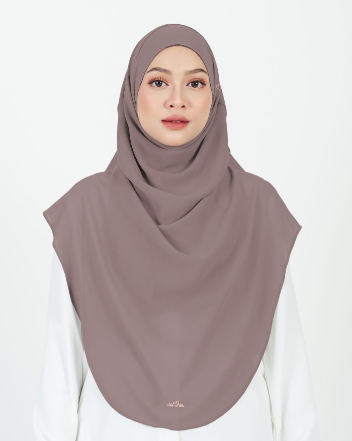 [AS-IS] Tudung Sarung Instant Chiffon Lustia (XL) - Fawn Taupe