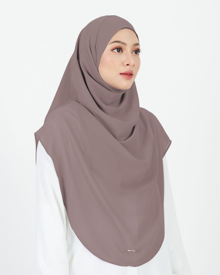 [AS-IS] Tudung Sarung Instant Chiffon Lustia (XL) - Fawn Taupe - Image 3