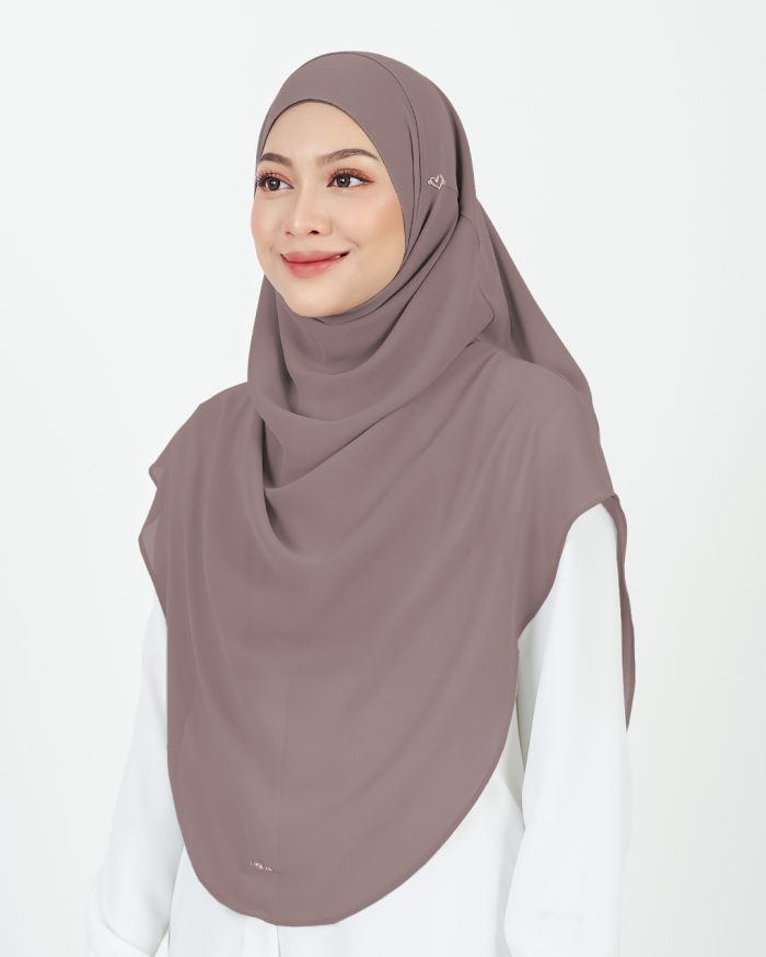 [AS-IS] Tudung Sarung Instant Chiffon Lustia (XL) - Fawn Taupe - Image 2