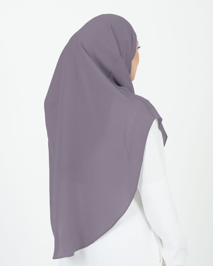 [AS-IS] Tudung Sarung Instant Chiffon Lustia (XL) - Grape Purple - Image 4