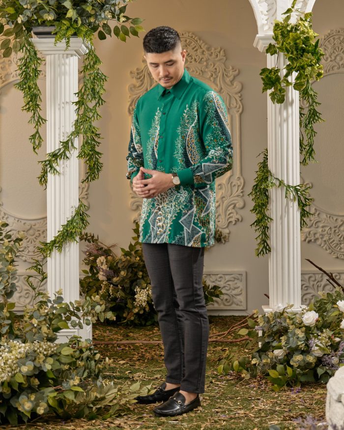 Kemeja Batik Sultan - Aduka Emerald Green - Image 3