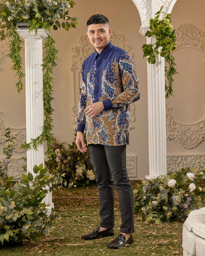 Kemeja Batik Sultan - Indra Navy Blue - Image 2