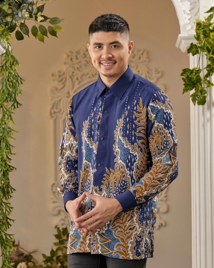Kemeja Batik Sultan - Indra Navy Blue - Image 4