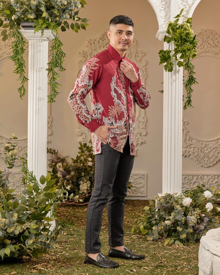 Kemeja Batik Sultan - Indra Maroon - Image 3