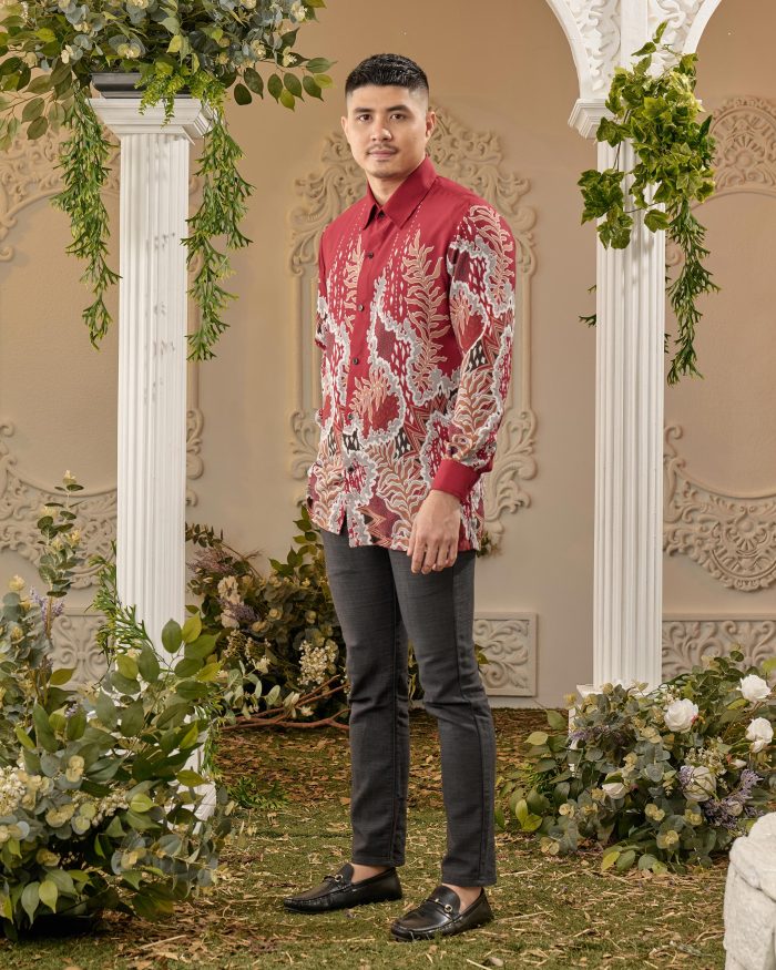 Kemeja Batik Sultan - Indra Maroon